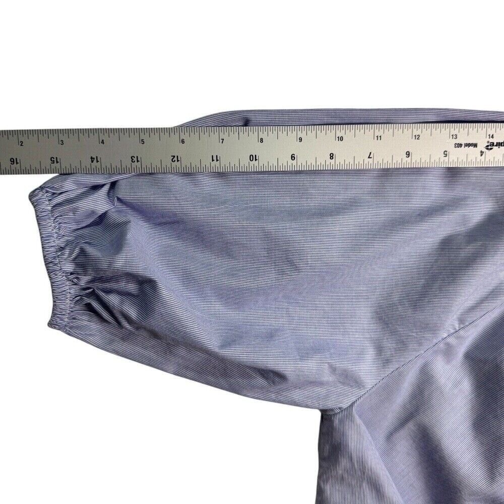 Maeve Womens XS Top Blue White Cotton Chambray Off Shoulder Preppy‎ Spring NWT - Picture 15 of 16